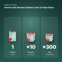 GOMETS APLI  SILUETAS OBJETOS CASA 12 HOJAS BOLSA - formato de venta: paquete de 10, caja de 300, palé de 12000