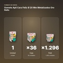GOMETS APLI CARA FELIZ Ø 20 MM METALIZADOS ORO ROLLO - formato de venta: caja de 36, palé de 1296
