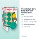 GOMETS APLI CARA FELIZ Ø 20 MM VERDES ROLLO - características principales