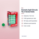 GOMETS APLI CIRCULO  10,5 VERDE ROLLO - características principales