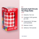 GOMETS APLI CIRCULO 15,0 ROJO ROLLO - características principales