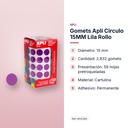 GOMETS APLI CIRCULO 15MM LILA ROLLO - características principales