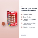 GOMETS APLI CIRCULO 15MM MARRON ROLLO - características principales