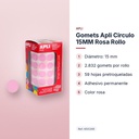 GOMETS APLI CIRCULO 15MM ROSA ROLLO - características principales