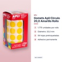 GOMETS APLI CIRCULO 20,0 AMARILLO ROLLO - características principales