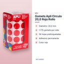 GOMETS APLI CIRCULO 20,0 ROJO ROLLO - características principales