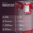 GOMETS APLI CIRCULO 20MM BLANCO ROLLO - resumen de atributos
