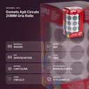 GOMETS APLI CIRCULO 20MM GRIS ROLLO - resumen de atributos