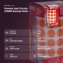 GOMETS APLI CIRCULO 20MM NARANJA ROLLO - resumen de atributos
