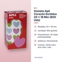 GOMETS APLI CORAZÓN SURTIDOS 20 X 18 MM (900 UDS) - características principales