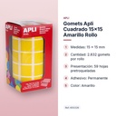 GOMETS APLI CUADRADO 15X15 AMARILLO ROLLO - características principales