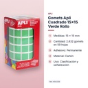 GOMETS APLI CUADRADO 15X15 VERDE ROLLO - características principales