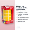 GOMETS APLI CUADRADO 20MM AMARILLO ROLLO - características principales