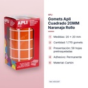 GOMETS APLI CUADRADO 20MM NARANAJA ROLLO - características principales