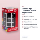 GOMETS APLI CUADRADO 20MM NEGRO ROLLO - características principales