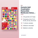 GOMETS APLI CUADRADOS REMOVIBLE MULTICOLOR BOLSA 732 UDS - características principales