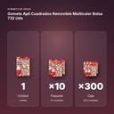 GOMETS APLI CUADRADOS REMOVIBLE MULTICOLOR BOLSA 732 UDS - formato de venta: paquete de 10, caja de 300, palé de 10800