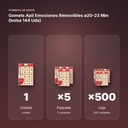 GOMETS APLI EMOCIONES REMOVIBLES Ø20-23 MM (BOLSA 144 UDS) - formato de venta: paquete de 5, caja de 500, palé de 18000