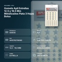 GOMETS APLI ESTRELLAS 12,5 Y 19,5 MM METALIZADOS PLATA 3 HOJAS BOLSA - resumen de atributos
