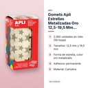 GOMETS APLI ESTRELLAS METALIZADAS ORO 12,5-19,5 MM (2.360 UDS) ROLLO - características principales