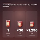 GOMETS APLI ESTRELLAS METALIZADAS ORO 19,5 MM (1.416 UDS) ROLLO - formato de venta: caja de 36, palé de 1296