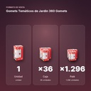 GOMETS TEMÁTICOS DE JARDIN 360 GOMETS - formato de venta: caja de 36, palé de 1296