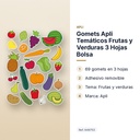 GOMETS APLI TEMÁTICOS FRUTAS Y VERDURAS 3 HOJAS BOLSA - características principales