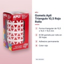 GOMETS APLI TRIANGULO 10,5 ROJO ROLLO - características principales