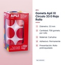 GOMETS APLI XL CIRCULO 33 0 ROJO ROLLO - características principales