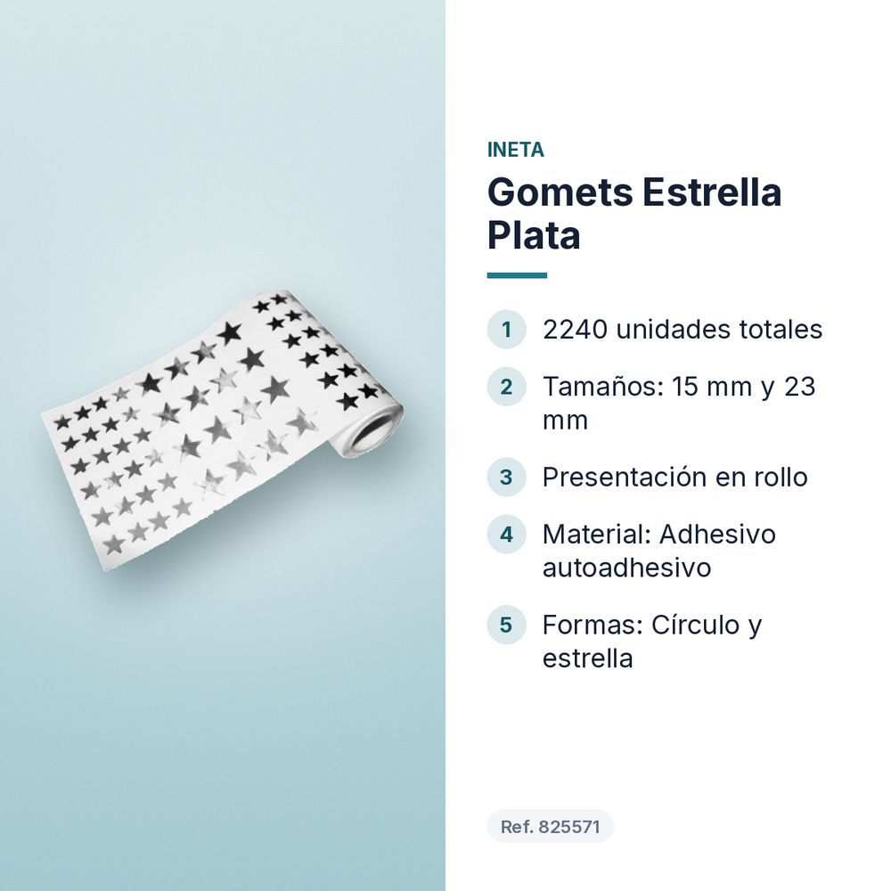 GOMETS ESTRELLA PLATA - características principales