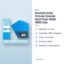 GOMETS INETA CÍRCULO GRANDE AZUL FLUOR ROLLO 1680 UDS - características principales