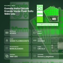 GOMETS INETA CÍRCULO GRANDE VERDE FLUOR ROLLO 1680 UDS - resumen de atributos