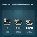GOMETS INETA CÍRCULO GRANDE NEGRO ROLLO 1680 UDS - formato de venta: paquete de 20, caja de 120