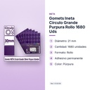 GOMETS INETA CÍRCULO GRANDE PURPURA ROLLO 1680 UDS - características principales