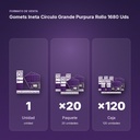 GOMETS INETA CÍRCULO GRANDE PURPURA ROLLO 1680 UDS - formato de venta: paquete de 20, caja de 120