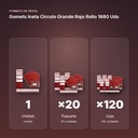 GOMETS INETA CÍRCULO GRANDE ROJO ROLLO 1680 UDS - formato de venta: paquete de 20, caja de 120