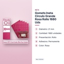 GOMETS INETA CÍRCULO GRANDE ROSA ROLLO 1680 UDS - características principales