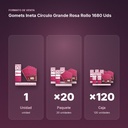 GOMETS INETA CÍRCULO GRANDE ROSA ROLLO 1680 UDS - formato de venta: paquete de 20, caja de 120