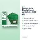 GOMETS INETA CÍRCULO GRANDE VERDE ROLLO 1680 UDS - características principales