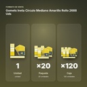 GOMETS INETA CÍRCULO MEDIANO AMARILLO ROLLO 2688 UDS - formato de venta: paquete de 20, caja de 120