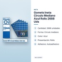 GOMETS INETA CÍRCULO MEDIANO AZUL ROLLO 2688 UDS - características principales