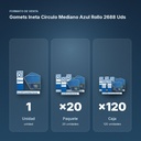 GOMETS INETA CÍRCULO MEDIANO AZUL ROLLO 2688 UDS - formato de venta: paquete de 20, caja de 120