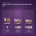 GOMETS INETA CÍRCULO MEDIANO PURPURA ROLLO 2688 UDS - formato de venta: paquete de 20, caja de 120