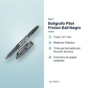 BOLÍGRAFO PILOT FRIXION BALL NEGRO - características principales