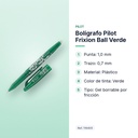 BOLÍGRAFO PILOT FRIXION BALL VERDE - características principales