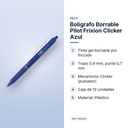 BOLÍGRAFO BORRABLE PILOT FRIXION CLICKER AZUL - características principales