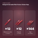 BOLÍGRAFO BORRABLE PILOT FRIXION CLICKER ROJO - formato de venta: paquete de 12, caja de 144, palé de 864