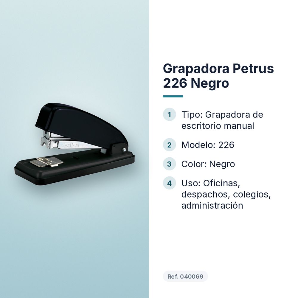 GRAPADORA PETRUS 226 NEGRO - características principales