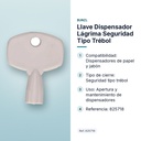 LLAVE DISPENSADOR LÁGRIMA SEGURIDAD TIPO TRÉBOL - características principales