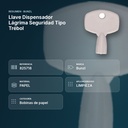 LLAVE DISPENSADOR LÁGRIMA SEGURIDAD TIPO TRÉBOL - resumen de atributos